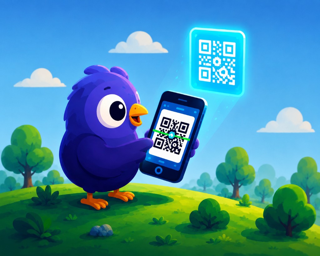 Adopt — scan QR code with app